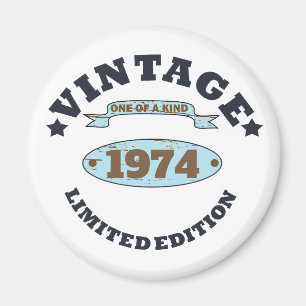 Personalisierte fünfzig Vintage 50. Geburtstagsfei Magnet