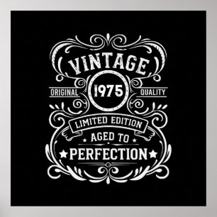 Personalisierte fünfzig Vintage 50. Geburtstagsfei Poster