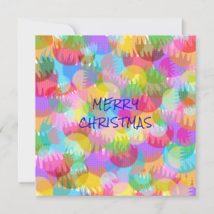 PERSONALISIERTE FUNKELND FARBIGE MERRY CHRISTMAS EINLADUNG