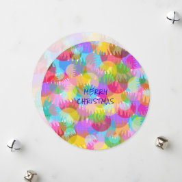 PERSONALISIERTE FUNKELND FARBIGE MERRY CHRISTMAS FEIERTAGSKARTE