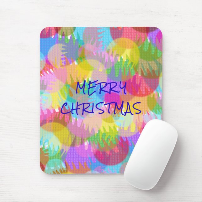 PERSONALISIERTE FUNKELND FARBIGE MERRY CHRISTMAS MOUSEPAD (Mit Mouse)