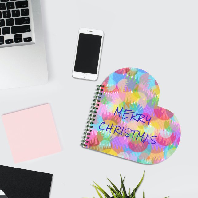 PERSONALISIERTE FUNKELND FARBIGE MERRY CHRISTMAS NOTIZBUCH (Von Creator hochgeladen)