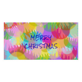 PERSONALISIERTE FUNKELND FARBIGE MERRY CHRISTMAS POSTER