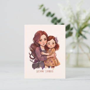 Personalisierte Funkelnd Mutter und Tochter Postkarte