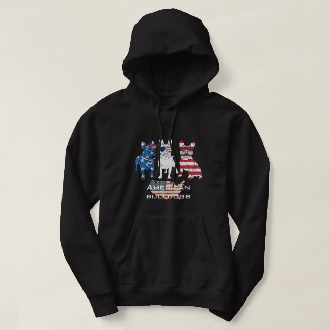 Personalisierte Funny American Bulldogs phantastis Hoodie (Design vorne)