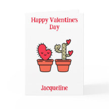Personalisierte Funny Cactus Valentine Card