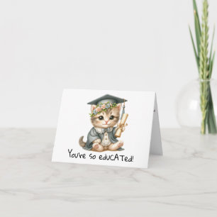 Personalisierte Funny Cat Abschluss Card Karte