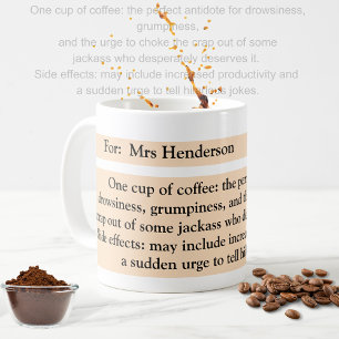 Personalisierte Funny Coffee Notice-Tasse Kaffeetasse