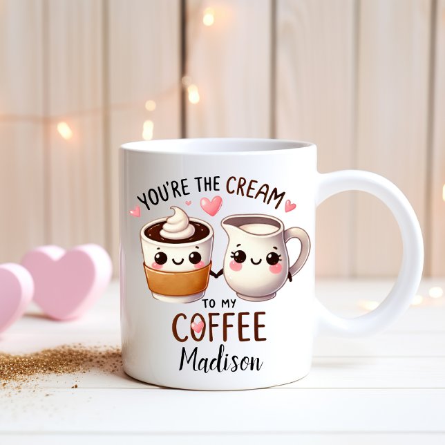 Personalisierte Funny Couples - Creme zu meinem Ka Kaffeetasse (Von Creator hochgeladen)