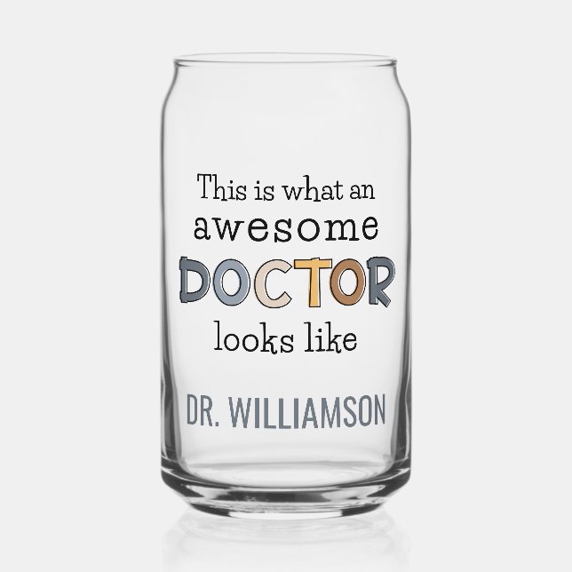Personalisierte Funny Doctor-Geschenke | Phantasti Dosenglas (Vorderseite)