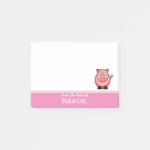 Personalisierte Funny Fat Pink Pig Nachhinweise Post-it Klebezettel