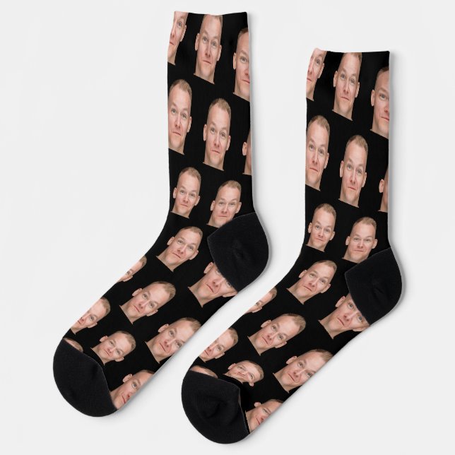 Personalisierte Funny Foto Face Socks Socken (Linkes Detail)