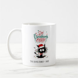 Personalisierte Funny Freaking Cat Weihnachten Tas Kaffeetasse