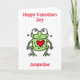 Personalisierte Funny Frog Valentine Card Feiertagskarte