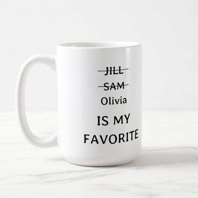 Personalisierte Funny Lieblings-Tasse, lustiges Ge Kaffeetasse (Links)