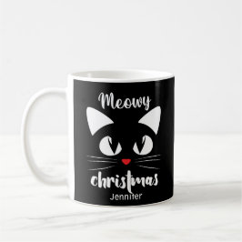 Personalisierte Funny Meowy Weihnachten Tasse