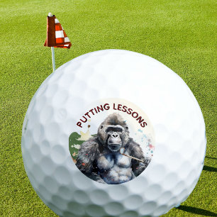 Personalisierte Funny Novelty Gorilla Lehren Golfball