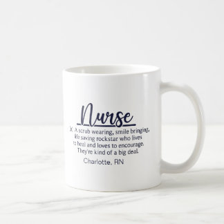 Personalisierte Funny Nurse Definition Kaffeetasse