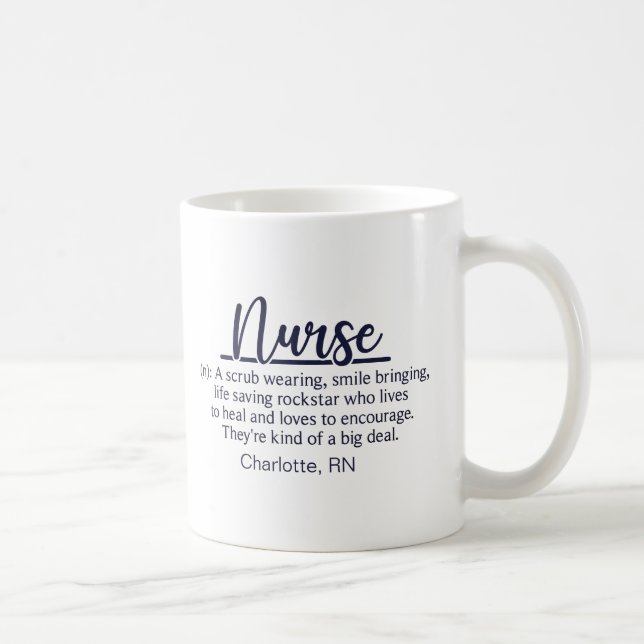 Personalisierte Funny Nurse Definition Kaffeetasse (Rechts)