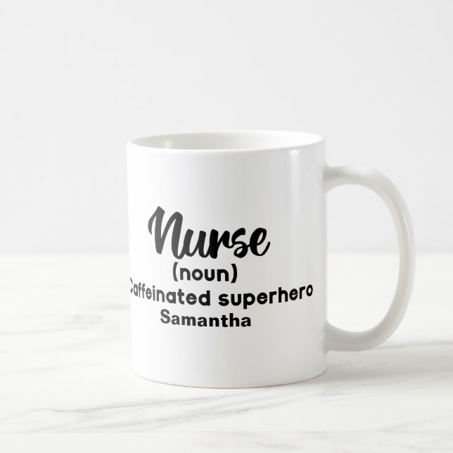 Personalisierte Funny Nurse Definition Kaffeetasse (Rechts)