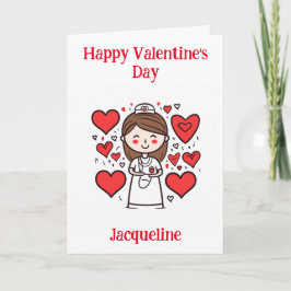 Personalisierte Funny Nurse Valentine Card Feiertagskarte