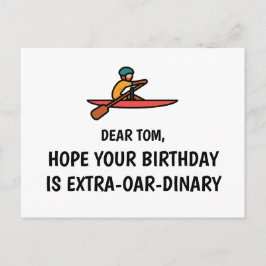 Personalisierte Funny Rowing Happy Geburtstagskart Postkarte