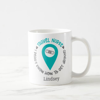 Personalisierte Funny Travel Nurse Kaffee Tasse
