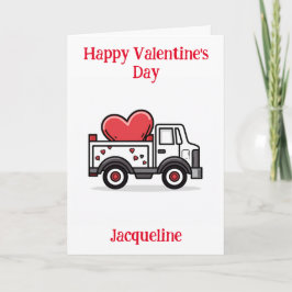 Personalisierte Funny Truck Valentine Card Feiertagskarte