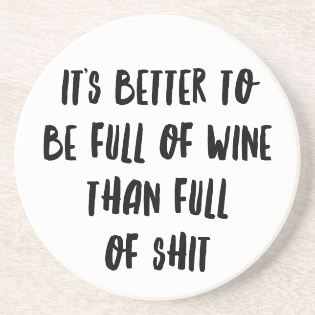Personalisierte Funny Wine Bar Quotes I Getränkeuntersetzer (Vorne)