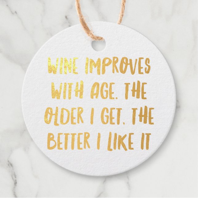 Personalisierte Funny Wine Bar Quotes XI Geschenkanhänger (Vorderseite)