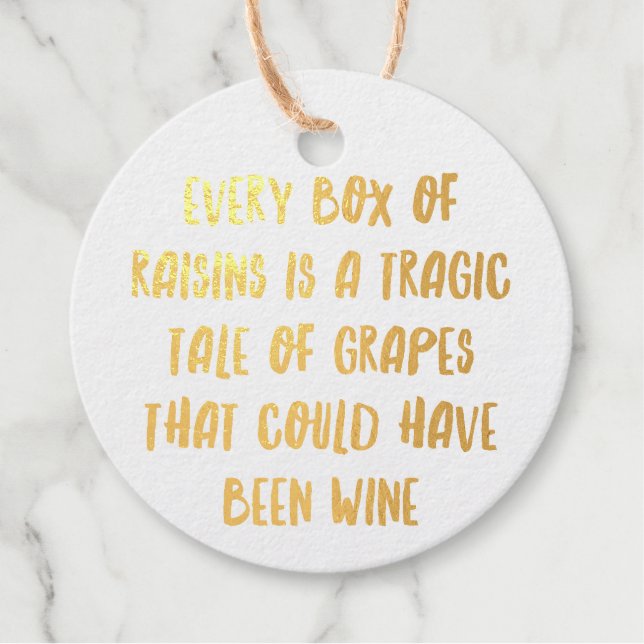 Personalisierte Funny Wine Bar Quotes XIII Geschenkanhänger (Vorderseite)