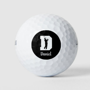 Personalisierte für den Monogramm-Buchstaben D Golfball