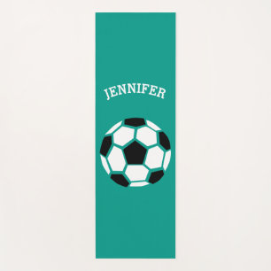 Personalisierte Fußball-Ball-geometrische grüne Yogamatte
