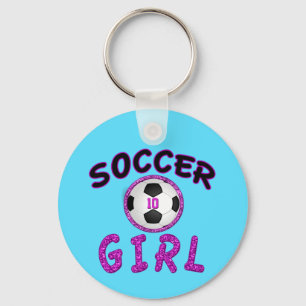 Personalisierte Fußball-Geschenke für Girls oder S Schlüsselanhänger
