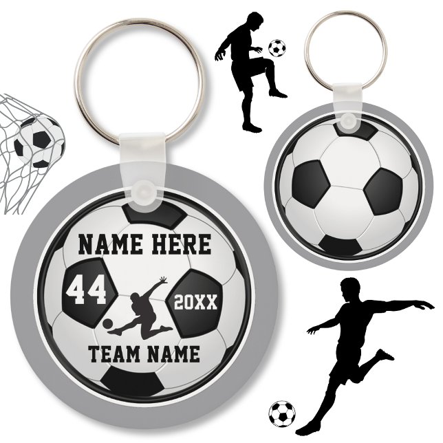 Personalisierte Fußball-Geschenke für Jungen, Ihre Schlüsselanhänger (Personalized Soccer Team Gifts. Cheap soccer gifts. Soccer party favors. Boys soccer.)