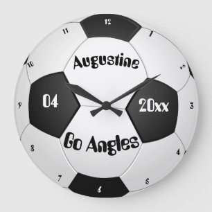 Personalisierte Fußball Geschenke für Jungs & Mädc Große Wanduhr