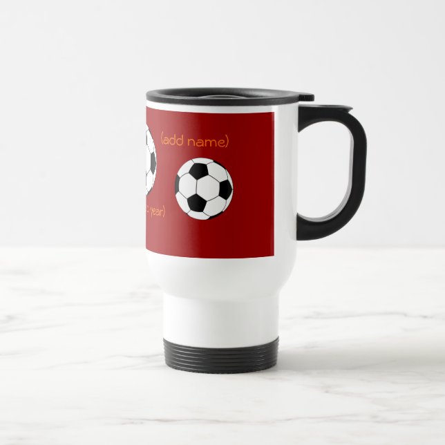 Personalisierte Fußball-Reise-Tasse Reisebecher (Rechts)
