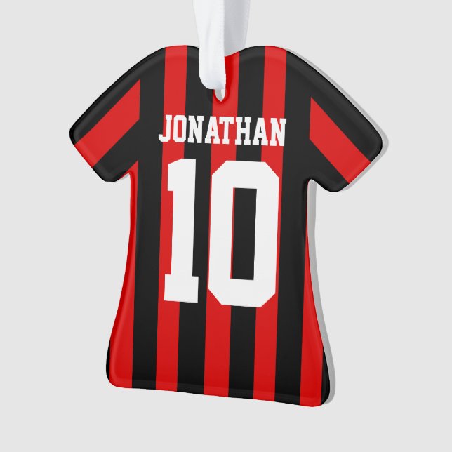 Personalisierte Fußball-Shirt Streifen Ornament (Vorderseite)