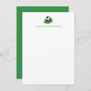 Personalisierte Fußball-Stationerie - Fußball-Anme Dankeskarte