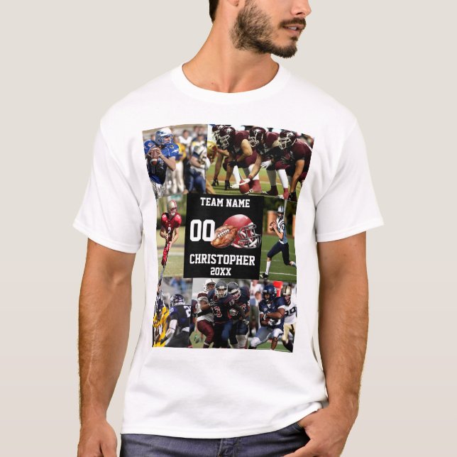 Personalisierte Fußballfotografie T-Shirt (Vorderseite)