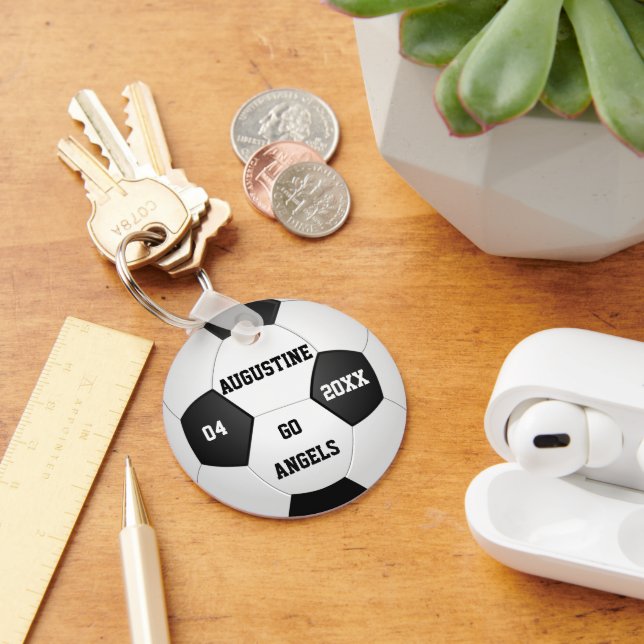 Personalisierte Fußballgeschenke für Jungen und Mä Schlüsselanhänger (Schreibtisch)