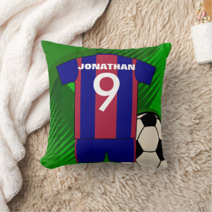 Personalisierte Fußballjersey und Ball Kissen