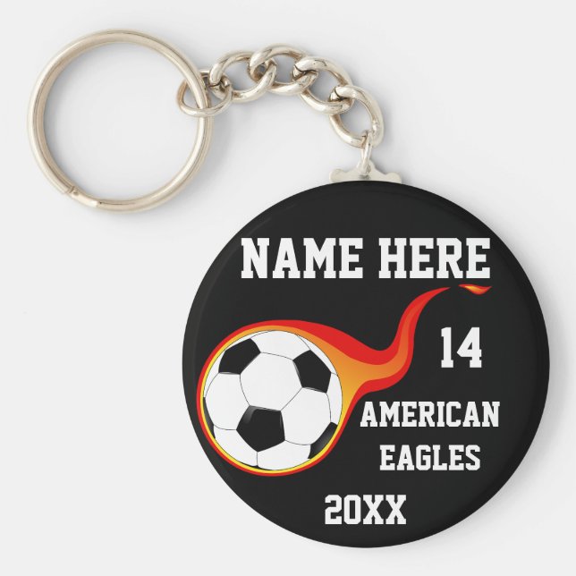 Personalisierte Fußballketten Schlüsselanhänger (Vorne)