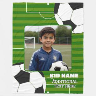 Personalisierte Fußballkids Fleecedecke