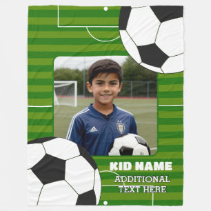 Personalisierte Fußballkids Fleecedecke