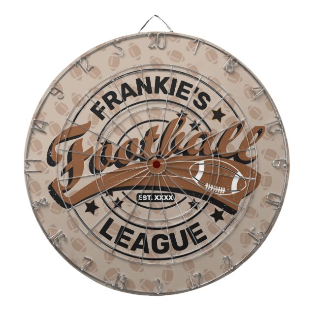 Personalisierte Fußballligistenmannschaft Dartscheibe (vorne)