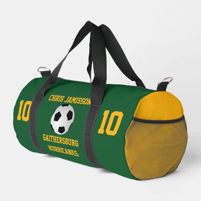 Personalisierte Fußballmannschaft, Trainer oder Sp Duffle Bag (Rechte Ecke)