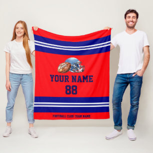 Personalisierte Fußballspieler Fleecedecke