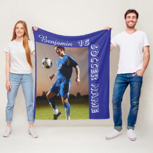 Personalisierte Fußballspieler-Mannschaft  Fleecedecke