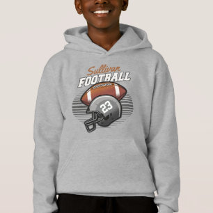 Personalisierte Fußballspieler-Team-Nummer-Helm Hoodie